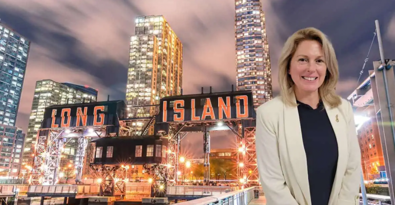 Image of Long Island, New York signage and pic of Dr Noelle Florio