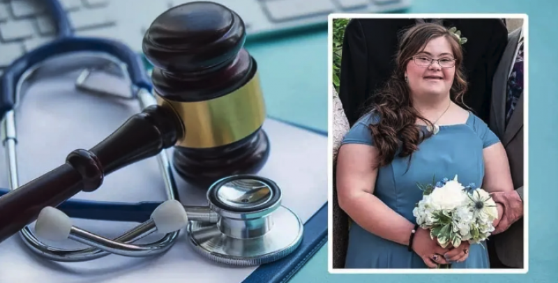 Stethoscope, gavel and picture of Grace 