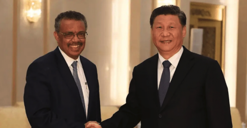 Thumbnail of Tedros and Xi from America Out Loud Article