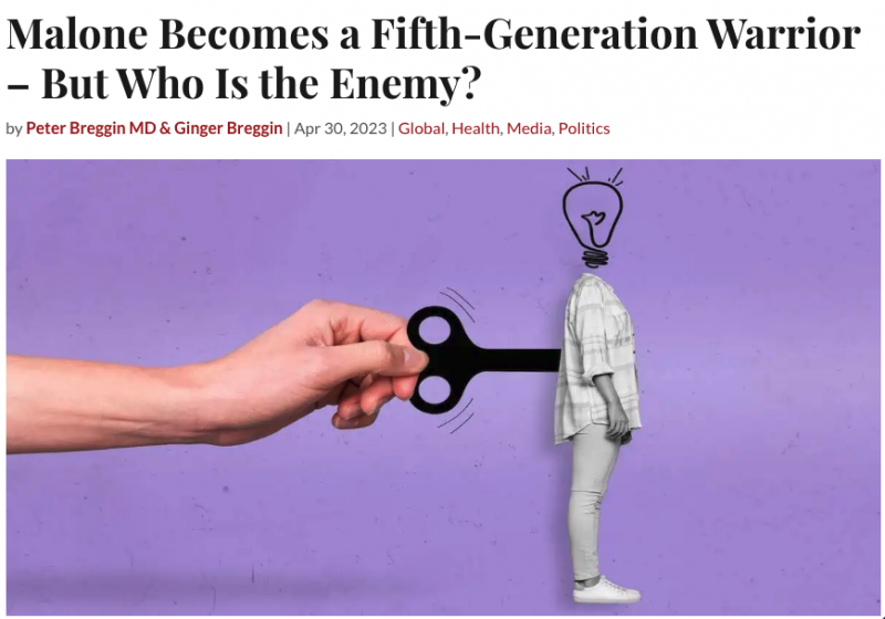 Screenshot of the article Malone Becomes a Fifth-Generation Warrior – But Who Is the Enemy?