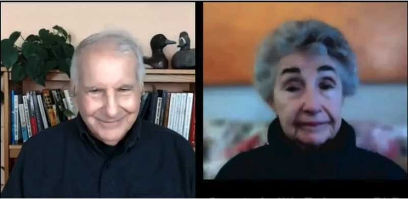 Image of interview Dr. Breggin did with Judith Reisman Feb. 20, 2020
