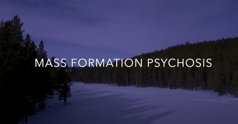 Screen shot of the words Mass Formation Psychosis 