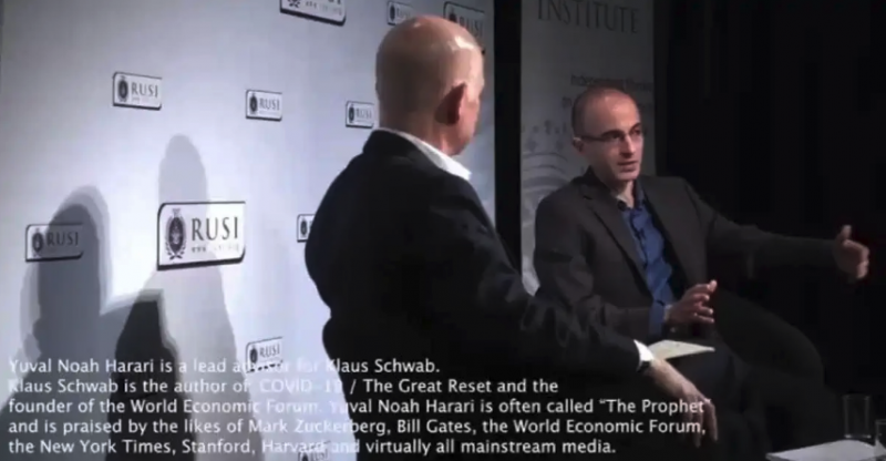 Screen shot of video with Yuval Harari interview