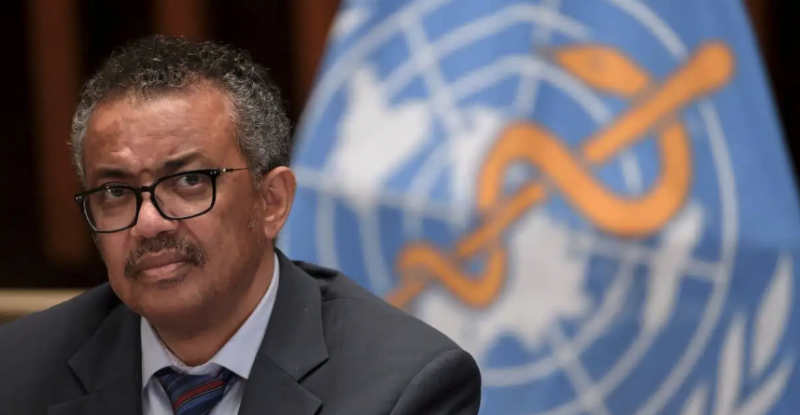 Image of Tedros at WHO